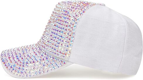 Women's Men's Studded Rhinestone Baseball Cap Adjustable Bling Sports Casual Fashion Sun Hat Dad Trucker Hat in Kuwait