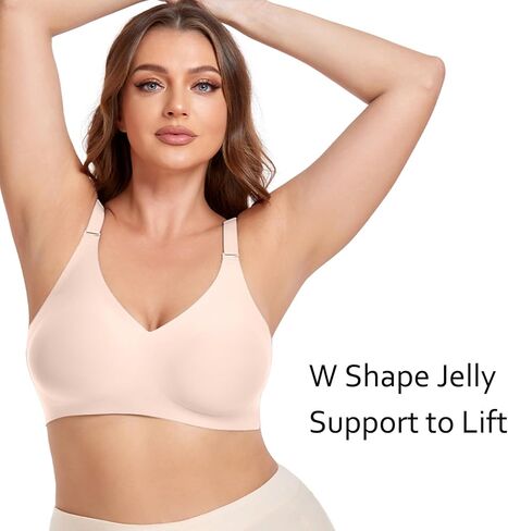 ROPHNXE Bras for Women No Underwire Cozy Womens Bras Comfort Bralettes for Women with Extra Extender-Beige in Saudi Arabia