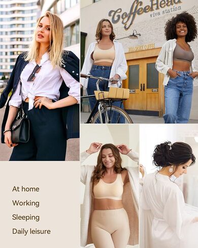 Niidor Women's Seamless Bra Invisible Wireless Bras Soft Comfy Daily Bra Wirefree T-Shirt Bra with Removable Pads in Kuwait