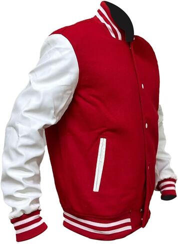 Unisex Varsity Jacket for Men and Women - Stylish Casual Baseball Bomber Windbreaker Lightweight Jacket in Saudi Arabia