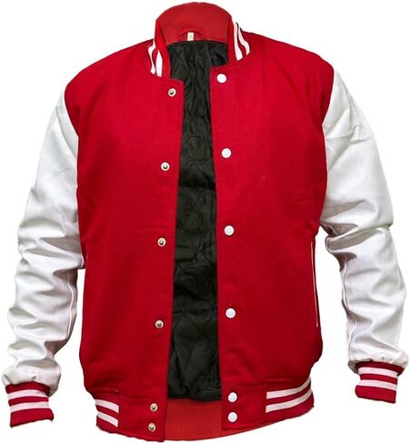 Unisex Varsity Jacket for Men and Women - Stylish Casual Baseball Bomber Windbreaker Lightweight Jacket in Saudi Arabia
