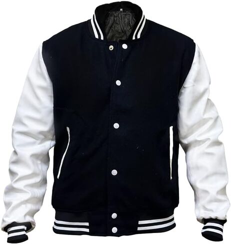Unisex Varsity Jacket for Men and Women - Stylish Casual Baseball Bomber Windbreaker Lightweight Jacket in Saudi Arabia