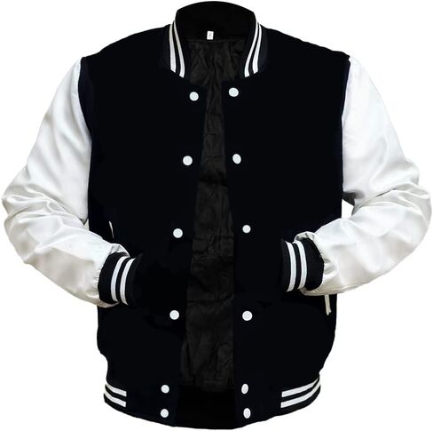 Unisex Varsity Jacket for Men and Women - Stylish Casual Baseball Bomber Windbreaker Lightweight Jacket in Saudi Arabia