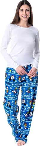 Disney Men's Mickey Mouse Goofy Donald Fair Isle Pajama Pants Big And Tall in Saudi Arabia