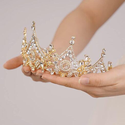 Wedding Tiara for Bride Tiara Queen Crown for Women Crystal Pearl Tiara Hair Accessories for Pageant Birthday Prom in Saudi Arabia