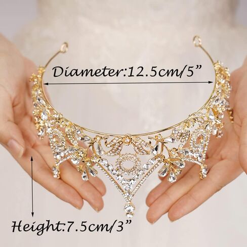 Wedding Tiara for Bride Tiara Queen Crown for Women Crystal Pearl Tiara Hair Accessories for Pageant Birthday Prom in Saudi Arabia