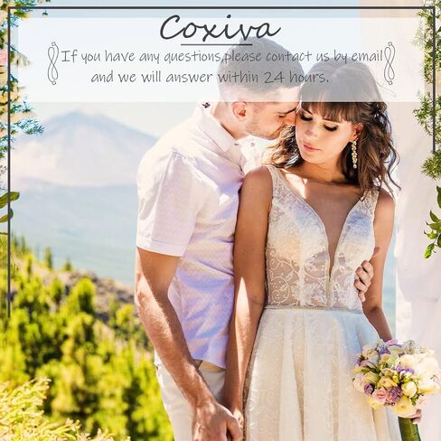 مجموعة مجوهرات زفاف من حجر الراين الكريستالي من كوكسيفا، قلادة وشراشيب بطبقات فضية مكونة من قلادة واقراط لحفلات الزفاف (4 قطع)، معدن، كريستال in Kuwait