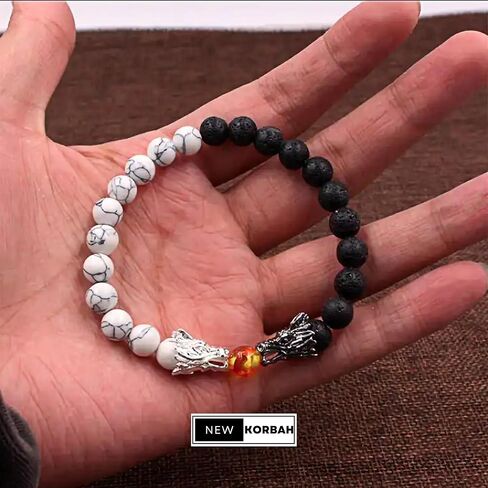 New Korbah Genuine Zen Fusion: Volcanic Rock White Turquoise Citrine Topaz Dragon Bracelet - Perfect for Yoga and Special Occasion Gifting, and Christmas Celebration in Saudi Arabia