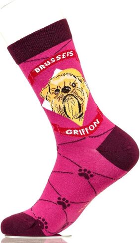 Brussels Griffon, Fancy Colorful Cotton Comfy Novelty Funny Dress Socks Unisex, PETS Patterned Cool Design Gift, Women's 10-12.5, Men's 8.5-13, Unisex 41-46 in Saudi Arabia