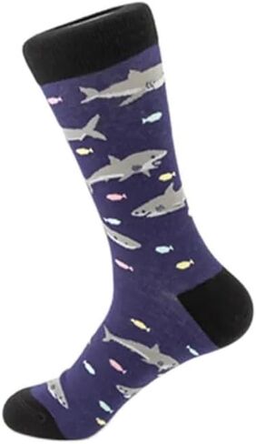 GeLana Women Men Novelty Shark Pattern Crazy Funny Gifts Socks in Saudi Arabia
