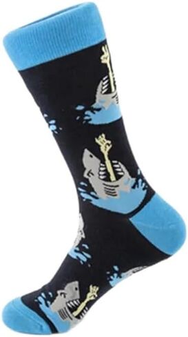 GeLana Women Men Novelty Shark Pattern Crazy Funny Gifts Socks in Saudi Arabia