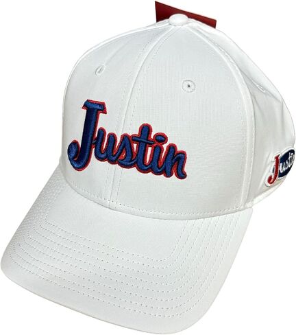 Justin White Baseball Cap Navy/Red Logo in Saudi Arabia