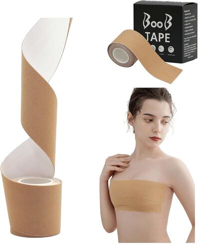 Conippletti Boob Tape, Breast Tape for Push up & Shape, Breathable Boobtape Bra Tape Body Tape for Large Breasts 1 Pack, Nude in Saudi Arabia