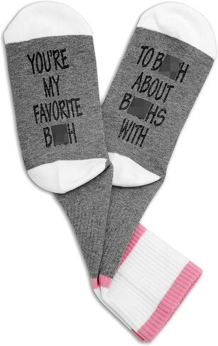 أنت المفضل لدي B*h، To B*h About B*hes مع الجوارب، جوارب Bestie، هدية Bestie، هدية عيد ميلاد Bestie، هدية لـ Bestie، أفضل هدية لصديق، Bestie Life، Sole Sisters، أفضل جورب صديق.(215 ) in Kuwait