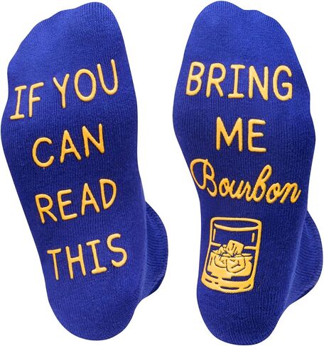 جوارب sockfun المضحكة المجنونة بوربون للرجال والنساء، هدايا بوربون هدايا الويسكي لمحبي بوربون، هدايا شرب مضحكة in Kuwait