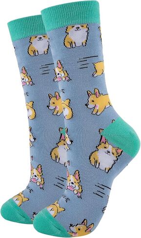 Cute Corgi Socks, Corgi Socs, Corgi Gifts for Corgi Lovers, Corgi Funny Gifts, Corgi Birthday Gifts for Women, Funny Corgi Gifts for Women Men, Universal Fit, Animal Cotton Socks in Saudi Arabia