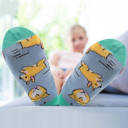 Cute Corgi Socks, Corgi Socs, Corgi Gifts for Corgi Lovers, Corgi Funny Gifts, Corgi Birthday Gifts for Women, Funny Corgi Gifts for Women Men, Universal Fit, Animal Cotton Socks in Saudi Arabia