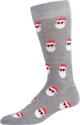 MeMoi Men's Festive Funny Santa Shades Novelty Crew Socks in Saudi Arabia