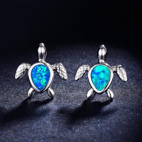 Hermosa Sea Turtle Earrings for Women Animal Created-Opal Earrings Jewelry Stud Earrings Birthday for Gifts in Saudi Arabia