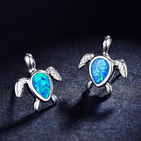 أقراط هيرموسا سلحفاة البحر للنساء على شكل حيوانات أقراط أوبال مجوهرات أقراط عيد ميلاد للهدايا in Kuwait