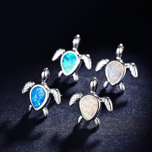 أقراط هيرموسا سلحفاة البحر للنساء على شكل حيوانات أقراط أوبال مجوهرات أقراط عيد ميلاد للهدايا in Kuwait