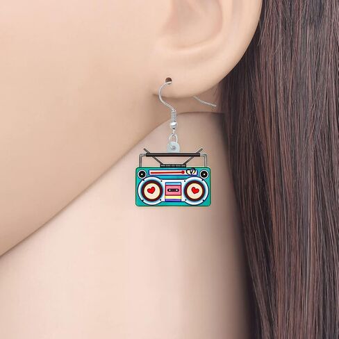 Acrylic Valentines Day Heart Vintage Earrings Statement Dangle Drop Jewelry Nostalgia Gifts for Women Girls Charms in Saudi Arabia