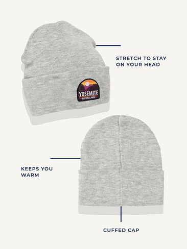 National Park Foundation Knit Cuffed Beanie Hat for Women Men Winter Hat Cuffed Beanies Knit Skull Cap Warm Ski Hats in Kuwait