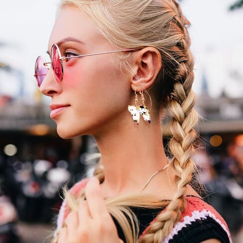 Cute Cat Dangle Earrings 6 Pairs Funny Cartoon Kitten Earrings Animals Print Cat Lovers Sets for Women Girls Vacation Valentine's Day Jewelry Gifts Cat Birthday Party Supplies Favors Classroom Rewards in Kuwait