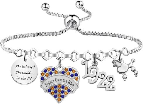 PLITI SGRho Sorority Gift 1922 Sorority Paraphernalia Gift She Believed She Could So She Did Inspirational Bracelet in Saudi Arabia