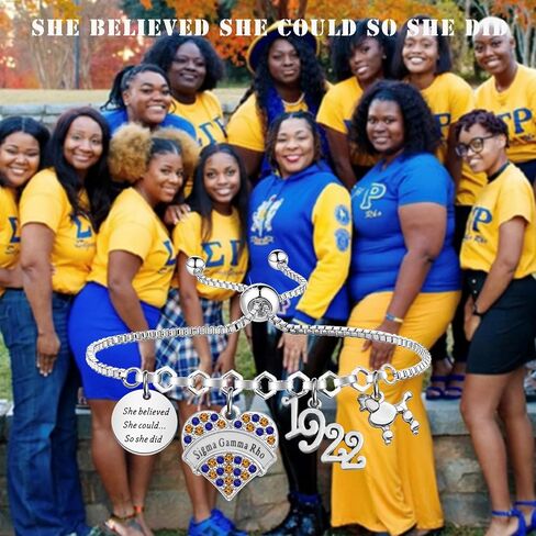 PLITI SGRho Sorority Gift 1922 Sorority Paraphernalia Gift She Believed She Could So She Did Inspirational Bracelet in Saudi Arabia