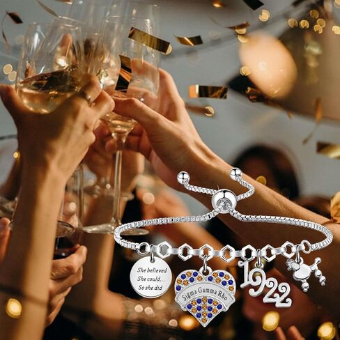 PLITI SGRho Sorority Gift 1922 Sorority Paraphernalia Gift She Believed She Could So She Did Inspirational Bracelet in Saudi Arabia