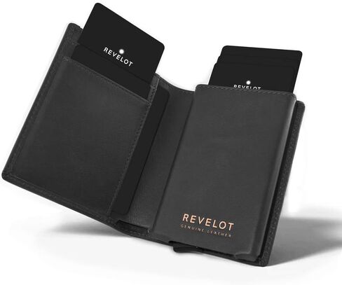 محفظة حامل بطاقات Revelot BiFold / جلد طبيعي مع خاصية حجب RFID / W1 (أسود نابا) in Saudi Arabia
