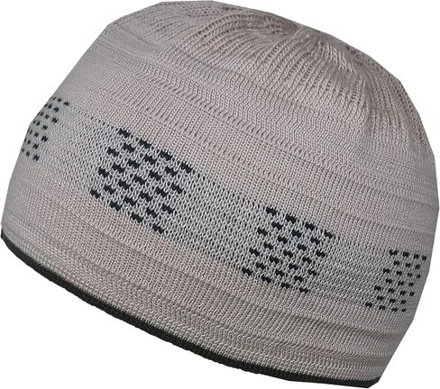 Set 4 Kufi Hat for Men Muslim AMN-225 Beanie Skull Cap Islam Taqiyah Takke Gift in Saudi Arabia