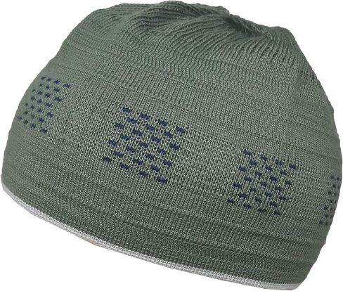 Set 4 Kufi Hat for Men Muslim AMN-225 Beanie Skull Cap Islam Taqiyah Takke Gift in Saudi Arabia