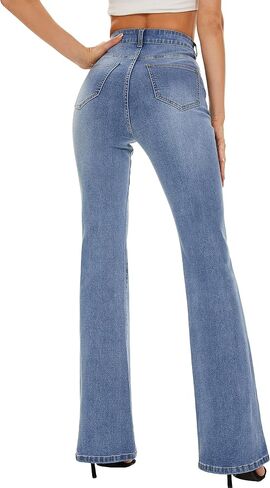 Flare Jeans for Women High Waisted Stretchy American Flag Bell Bottoms Denim Flare Pants in Saudi Arabia