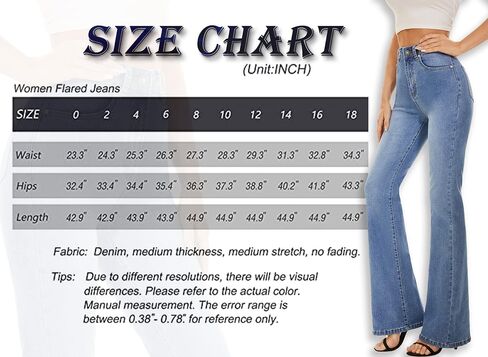 Flare Jeans for Women High Waisted Stretchy American Flag Bell Bottoms Denim Flare Pants in Saudi Arabia