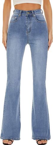 Flare Jeans for Women High Waisted Stretchy American Flag Bell Bottoms Denim Flare Pants in Saudi Arabia