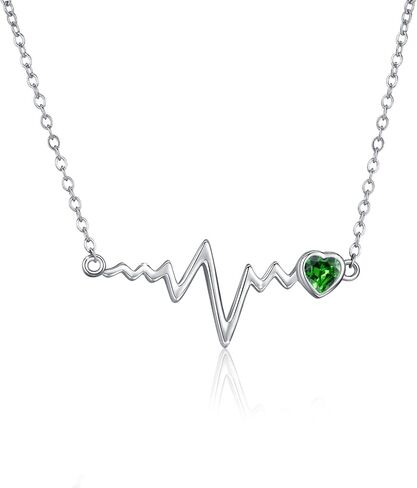 MEDWISE Heartbeat Necklace Pendant Jewelry Gifts 925 Sterling Silver Heartbeat EKG Nurse Necklace for Her Platinum Plated Lifetime Pulse Necklace for Women Girls Birthday Christmas Anniversary Day in Saudi Arabia