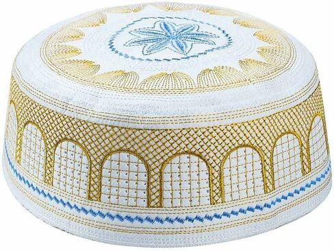 الرجال مسلم الصلاة الكوفي قبعة الصلاة أغطية الرأس قبعة قبعة إسلامية قبعة الجمجمة التطريز كوفيا توبي قبعة الشمس هدية عيد رمضان in Saudi Arabia