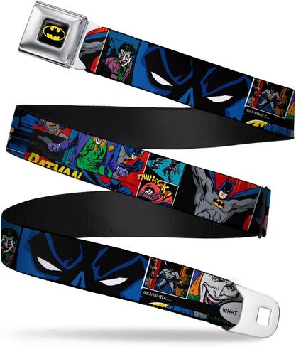 Buckle-Down Seatbelt Belt - Batman & Joker Comic Strip - 1.0" Wide - 20-36 Inches in Length in Kuwait