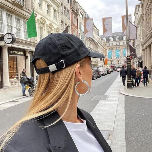 أقراط حلقية من الفضة الإسترلينية 14 قيراط مطلية بالذهب للنساء أقراط حلقية مكتنزة سميكة خفيفة الوزن لا تسبب الحساسية للنساء، أنبوب 4 مم in Kuwait