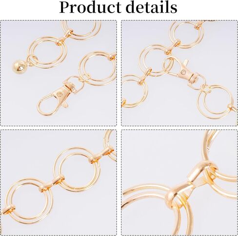 توب بوتي حزام سلسلة كونشو بيضاوي غربي للنساء، حزام سلسلة خصر معدني لفساتين جينز راعية البقر الغربية in Kuwait