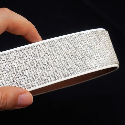 حزام من حجر الراين قابل للتمدد وحزام خصر مرن وواسع من الكريستال وأحزمة لامعة لفستان النساء in Kuwait