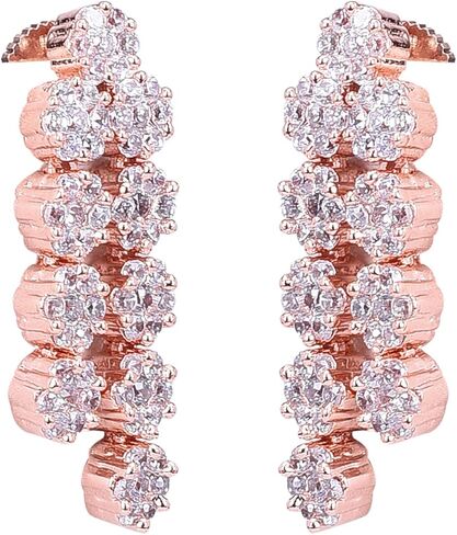 مكعب زركونيا الزفاف رائع الزفاف مزدوجة حبلا قلادة استرخى أقراط مجموعة مجوهرات RVA102 in Kuwait