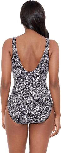 Miraclesuit Women's Swimwear Razzle Dazzle Zipt Soft Cup Tummy Control One Piece Swimsuit in Saudi Arabia