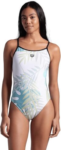 ARENA Performance Light Floral Women's Swimsuit Lace Back One Piece MaxLife Pool Training Suit for Competitive Swimmers in Saudi Arabia