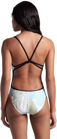 ARENA Performance Light Floral Women's Swimsuit Lace Back One Piece MaxLife Pool Training Suit for Competitive Swimmers in Saudi Arabia