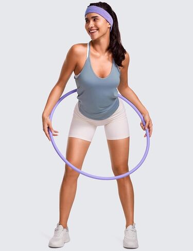 CRZ YOGA خفيف الوزن تانك توب للنساء الخامس الرقبة السباغيتي حزام تجريب الدبابات التعادل الظهر اليوغا قمصان بلا أكمام الرسن بروتيل in Saudi Arabia