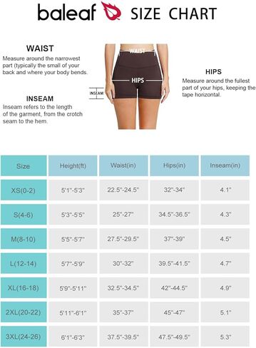 BALEAF Biker Shorts Women Yoga Gym Workout Spandex Running Volleyball Tummy Control Compression Shorts with Pockets 8" Brown XXXL in Saudi Arabia