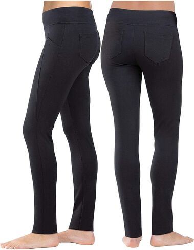 PajamaJeans Black Yoga Pants for Women - Yoga Dress Pants in Saudi Arabia